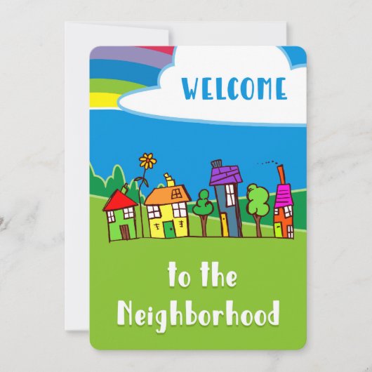 Willkommen in den Niedlichen Nachbarhäusern Karte (Vorderseite)