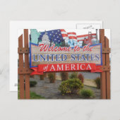 Willkommen in den USA Postkarte (Vorne/Hinten)