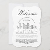 Willkommen in Denver | Angaben zu den Gästen Einladung (Vorderseite)