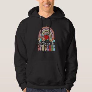 Willkommen in der 5. Klasse Regenbogen Groovy Flor Hoodie