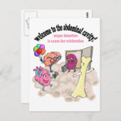 Willkommen in der Bauchhöhle! Postkarte (Vorne/Hinten)