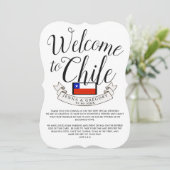 Willkommen in der Chile | HOCHZEIT IN URLAUBSORT Einladung (Stehend Vorderseite)