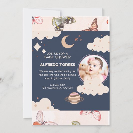 "Willkommen in der Elternschaft: Eine Feier zum Ne Einladung (Vorderseite)