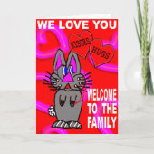 Willkommen in der Familie Karte (Vorderseite)