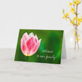 Willkommen in der Familie Karte (Gelbe Blume)