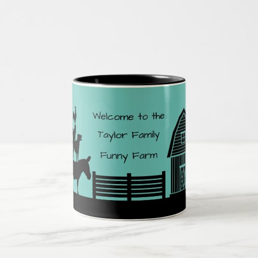 Willkommen in der Funny Farm Tasse (Mittel)