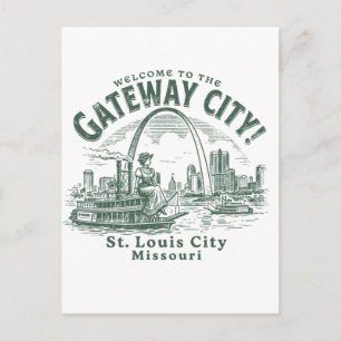Willkommen in der Gateway City St. Louis City Miss Postkarte