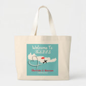 Willkommen in der Hochzeit in Urlaubsort Kreta Jumbo Stoffbeutel (Vorne)