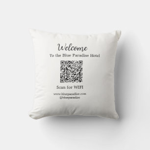 Willkommen in der Hotelrestaurant Villa Scan QR WI Kissen