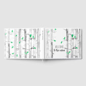 Willkommen in der Hütte Aspen Birch Bäume Gästebuch (Voll)