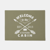 Willkommen in der Hütte | Personalisierte Pfeile Fußmatte (Vorderseite)