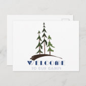 Willkommen in der Hütte Postkarte (Vorne/Hinten)