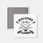 Willkommen in der Hütte | Rustikale Pfeile und Kie Magnet (Vorderseite/Rückseite)