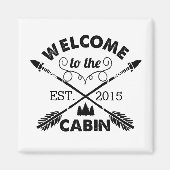 Willkommen in der Hütte | Rustikale Pfeile und Kie Magnet (Vorne)