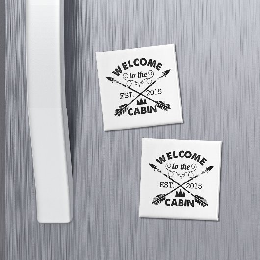 Willkommen in der Hütte | Rustikale Pfeile und Kie Magnet