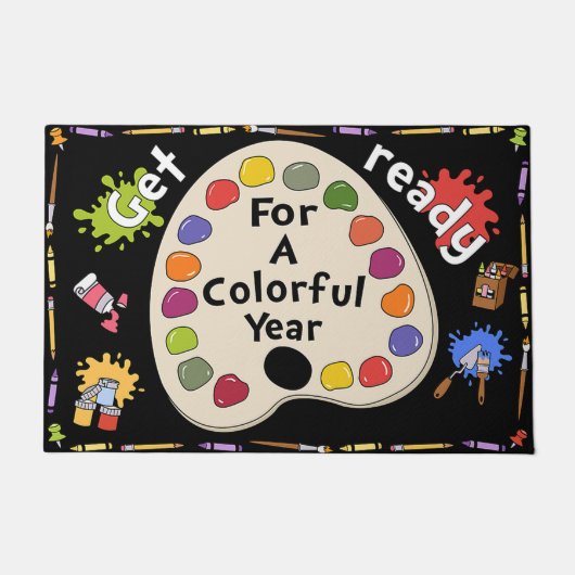 Willkommen in der Klassenzimmer Tür matt, lustige  Fußmatte (Vorderseite)