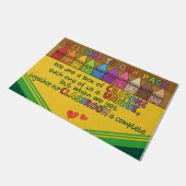 Willkommen in der Klassenzimmer Tür matt, lustige  Fußmatte (Schrägansicht)