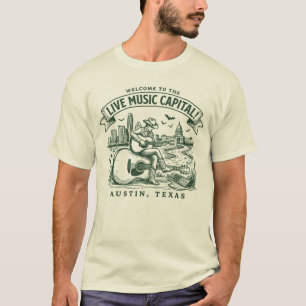 Willkommen in der Live Music Capital Austin City T T-Shirt