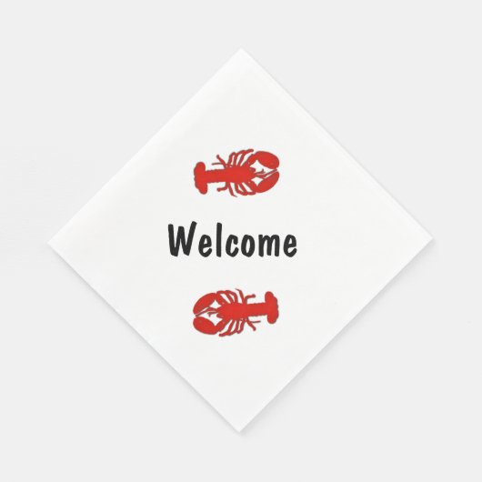 Willkommen in der Lobby Serviette (Ecke)