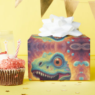 Willkommen in der magischen Welt des Dino Geschenkpapier