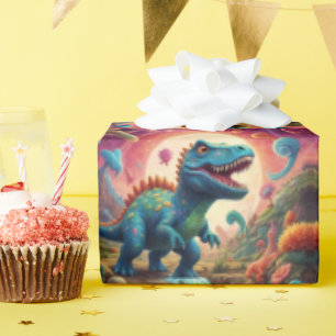 Willkommen in der magischen Welt des Dino Geschenkpapier