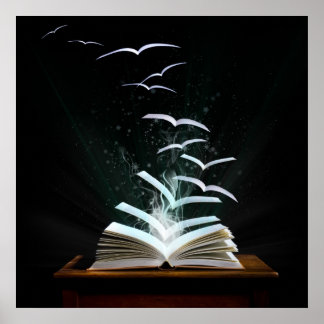 Willkommen in der magischen Welt des Lesens! Poster