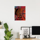 Willkommen in der Mannschaft - Basketballplakat Poster (Heimbüro)