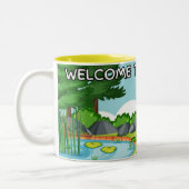 Willkommen in der Marsh-Tasse Zweifarbige Tasse (Links)