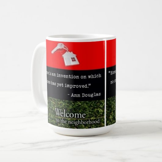 Willkommen in der Nachbarschaft Kaffeetasse (Vorderseite Links)