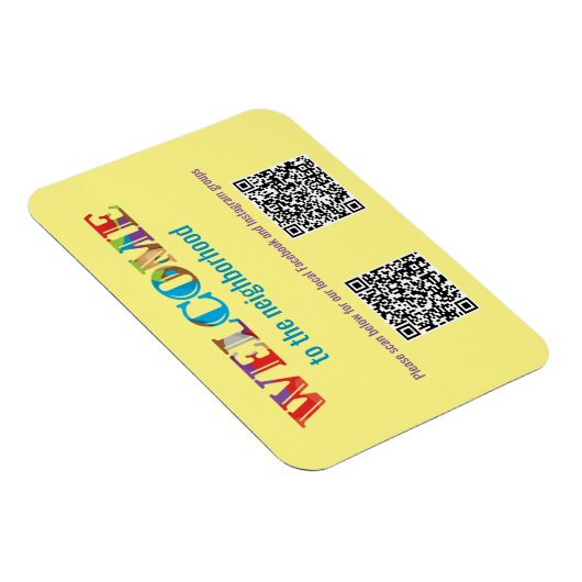 WILLKOMMEN in der Nachbarschaft Magnet (Rechte Seite)