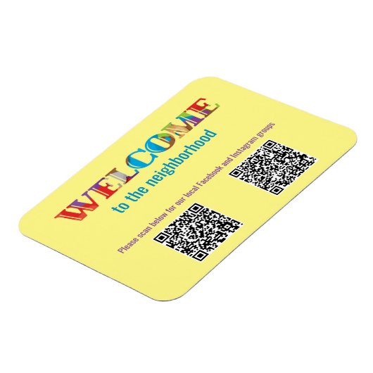 WILLKOMMEN in der Nachbarschaft Magnet (Linke Seite)