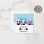 Willkommen in der Nachbarschaft neue Zuhause Weihn Mitteilungskarte (Vorderseite/Rückseite Beispiel)