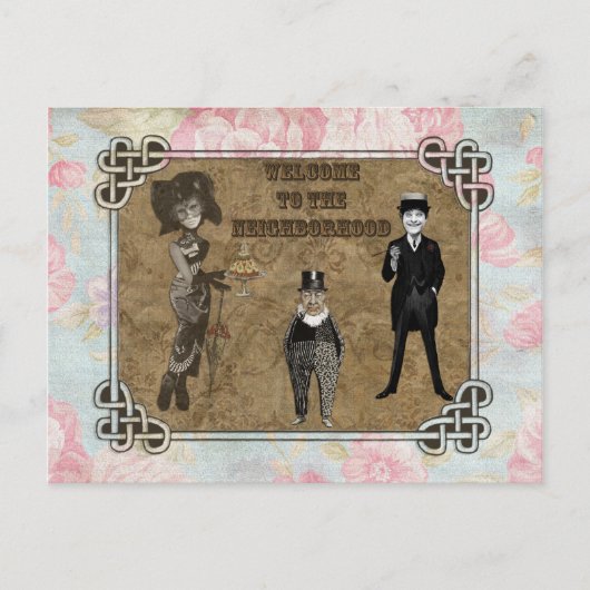 Willkommen in der Nachbarschaft Postkarte (Vorderseite)