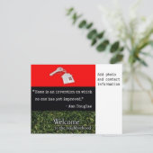 Willkommen in der Nachbarschaft Red Black Green Postkarte (Stehend Vorderseite)