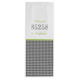 Willkommen in der Nachbarschaft Zip Code Black Gre Geschenktüte Für Weinflaschen