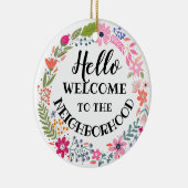 Willkommen in der neuen Zuhause-Note-Karte der Nac Keramik Ornament (Rechts)