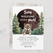 Willkommen in der Pack Wolf Forest Boy Baby Dusche Einladung (Vorne/Hinten)