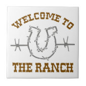 Willkommen in der Ranch Fliese (Vorderseite)