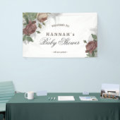 Willkommen in der Rustikalen Rose Burgund Wasserfa Banner (Messeveranstaltung)