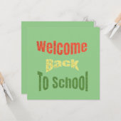 Willkommen in der Schule Karte (Vorderseite/Rückseite Beispiel)