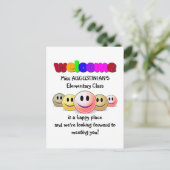 WILLKOMMEN IN DER SCHULE POSTKARTE (Stehend Vorderseite)