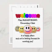 WILLKOMMEN IN DER SCHULE POSTKARTE (Vorne/Hinten)