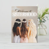 Willkommen in der Schwesternschaft Einladung (Stehend Vorderseite)