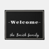 "Willkommen in der Smith-Familie" Personalisiert D Fußmatte (Vorderseite)