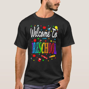 Willkommen in der Vorschule zurück zum Lehrer T-Shirt