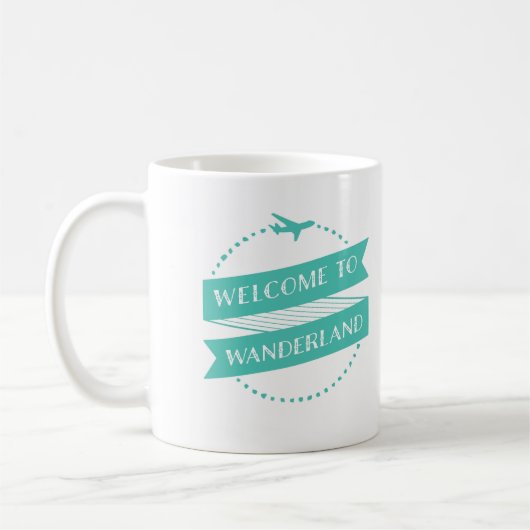 Willkommen in der Wanderland Tasse (Links)
