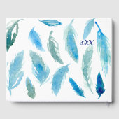 Willkommen in der Wasserfarbe der Kabine Feathers Gästebuch (Rückseite)