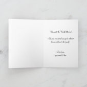 Willkommen in der Welt, Die Wiege von Berthe Moris Karte (Innenseite)