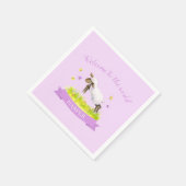 Willkommen in der Welt Frühjahrsmammut neues Baby  Serviette (Ecke)