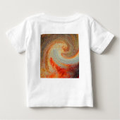 Willkommen in der Welt Groovy Sprial Gender Neutra Baby T-shirt (Rückseite)